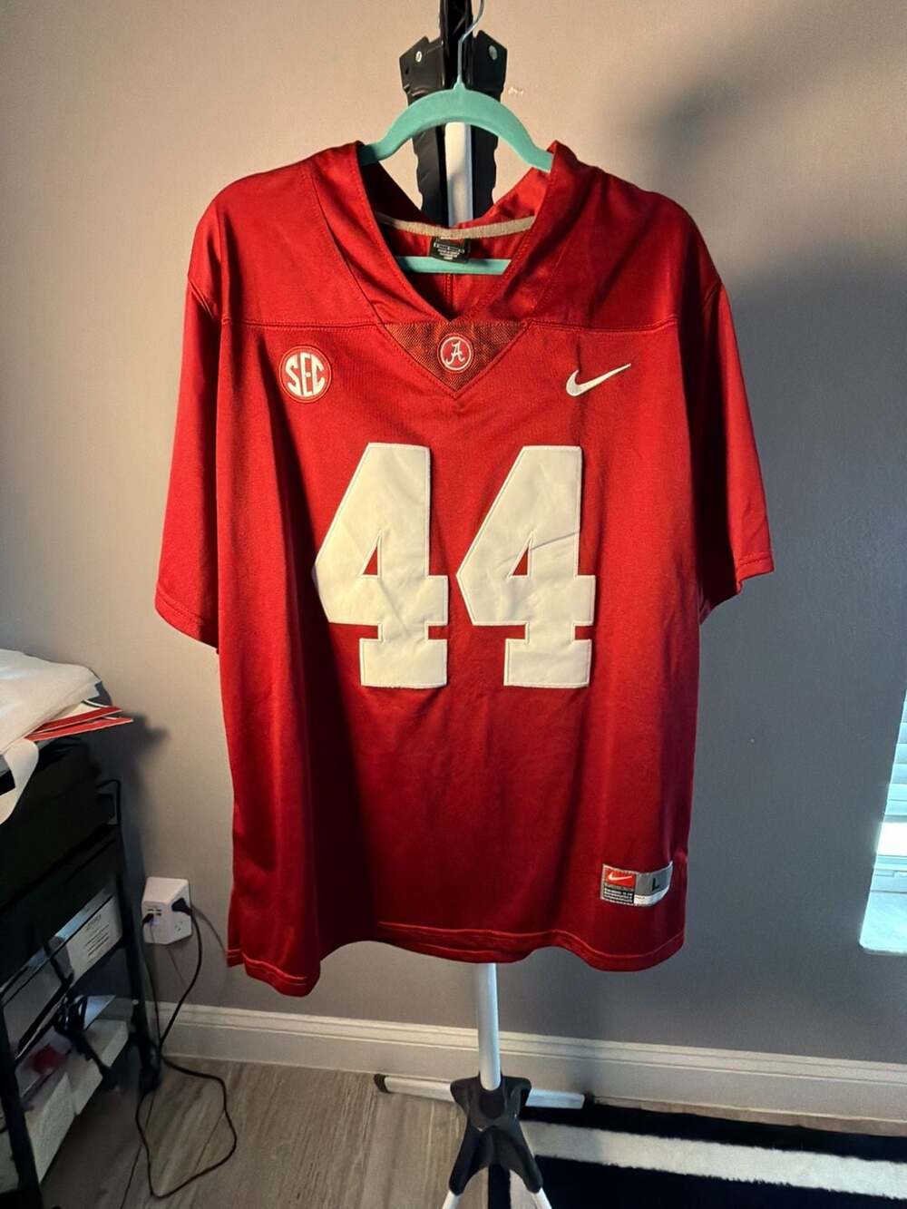 Nike Alabama Crimson Tide Football Jersey Red #44 Gump Size L